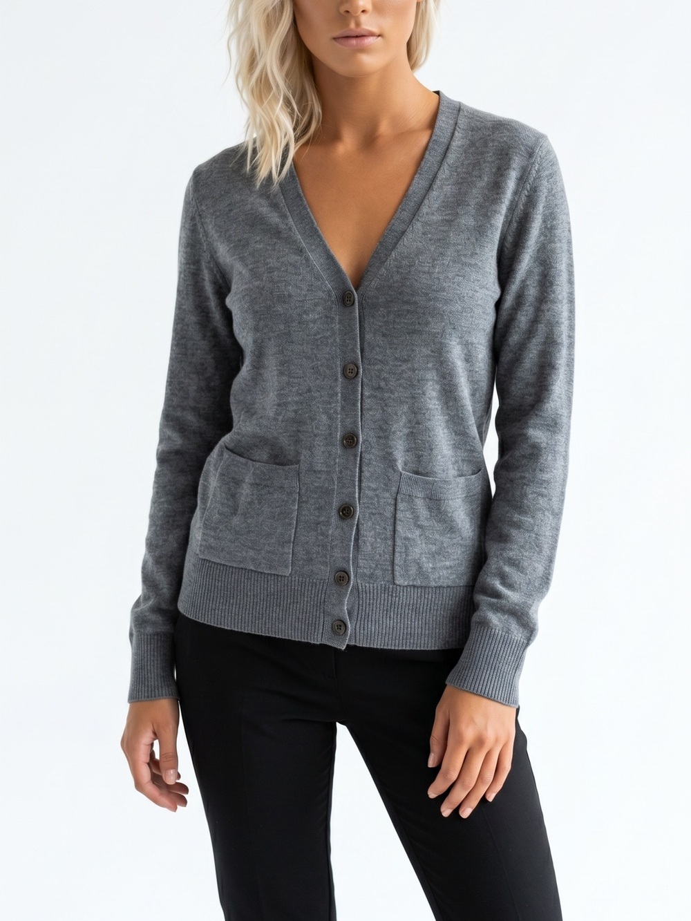 GAP | Extra Fine Merino Wool Grey Cardigan Sz XS